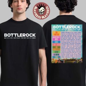 BottleRock Napa Valley 2026 Festival Full Lineup The First Taste Of Summer From May 22 To 24 2026 At Napa Valley Expo California Two Sided T-Shirt
