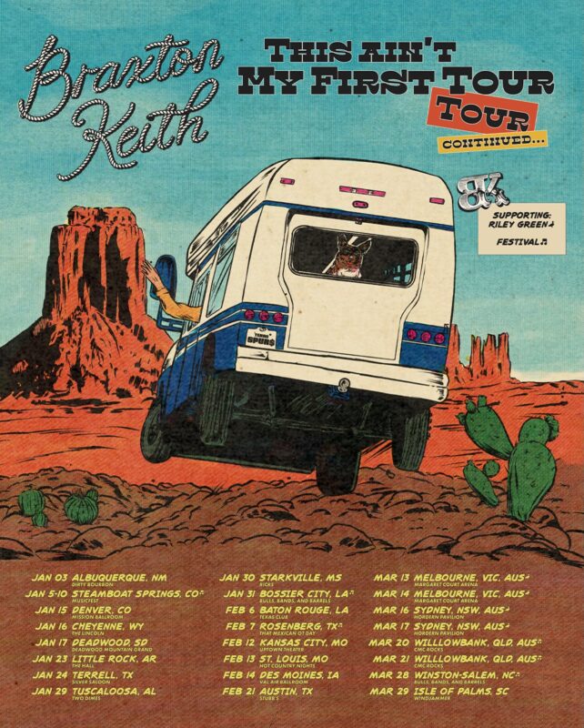 Braxton Keith This Ain't My First Tour 2026 North America City Dates