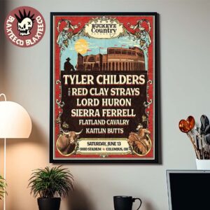 Buckeye Country Superfest 2026 Full Lineup In Columbus Ohio At Ohio Stadium On June 13 2026 Poster Canvas