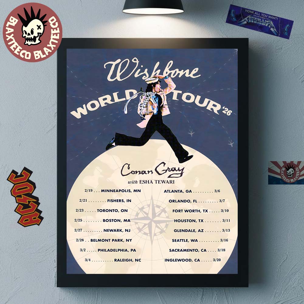 Conan Gray Wishbone World Tour 2026 North America City Dates Home Decor Poster Canvas Conan Gray Wishbone World Tour 2026 North America City Dates Home Decor Poster Canvas