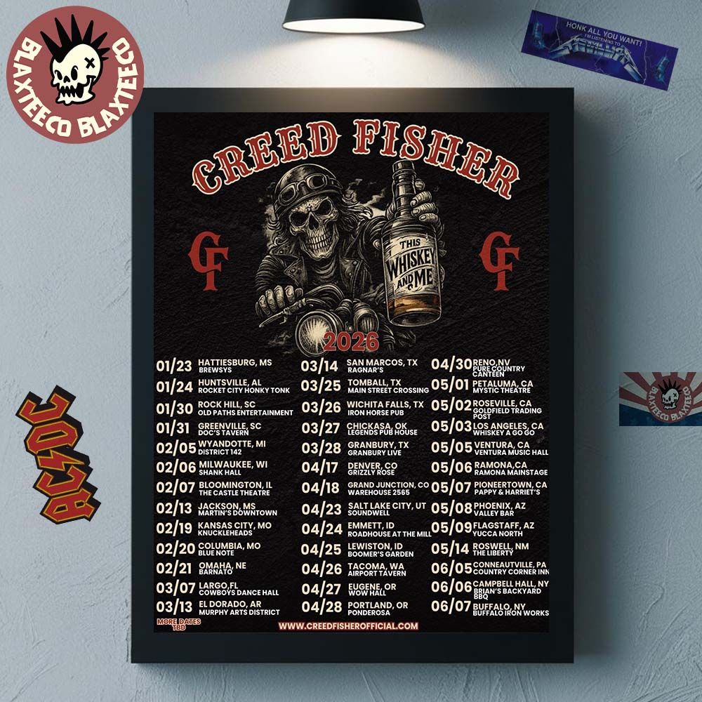 Creed Fisher 2026 This Whiskey And Me Tour Schedule Dates Home Decor Poster Canvas Creed Fisher 2026 This Whiskey And Me Tour Schedule Dates Home Decor Poster Canvas