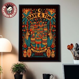 Dave Matthews Band And Tim Reynolds Riviera Maya Mexico 2026 Event Poster At Moon Palace On January 21 24 2026 Poster Canvas