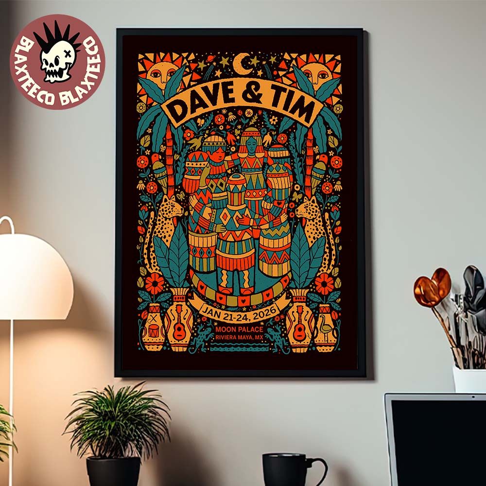 Dave Matthews Band And Tim Reynolds Riviera Maya Mexico 2026 Event Poster At Moon Palace On January 21 24 2026 Poster Canvas Dave Matthews Band And Tim Reynolds Riviera Maya Mexico 2026 Event Poster At Moon Palace On January 21 24 2026 Poster Canvas