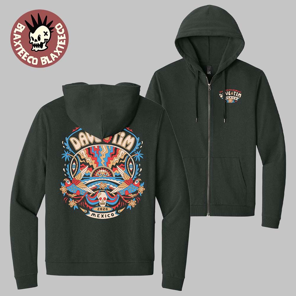 Dave Matthews Band And Tim Reynolds Riviera Maya Mexico 2026 Merch At Moon Palace On January 21 24 2026 Zip Hoodie Dave Matthews Band And Tim Reynolds Riviera Maya Mexico 2026 Merch At Moon Palace On January 21 24 2026 Zip Hoodie