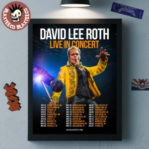 David Lee Roth Live In Concert 2026 Norrth America Schedule Dates Home Decor Poster Canvas