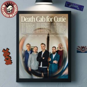 Death Cab For Cutie Summer In North America 2026 Tour City Dates Home Decor Poster Canvas
