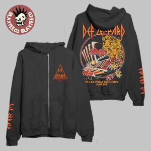 Def Leppard Live At Caesars Palace The Las Vegas Residency 2026 Merch Live Las Vegas Leopard Zip Hoodie