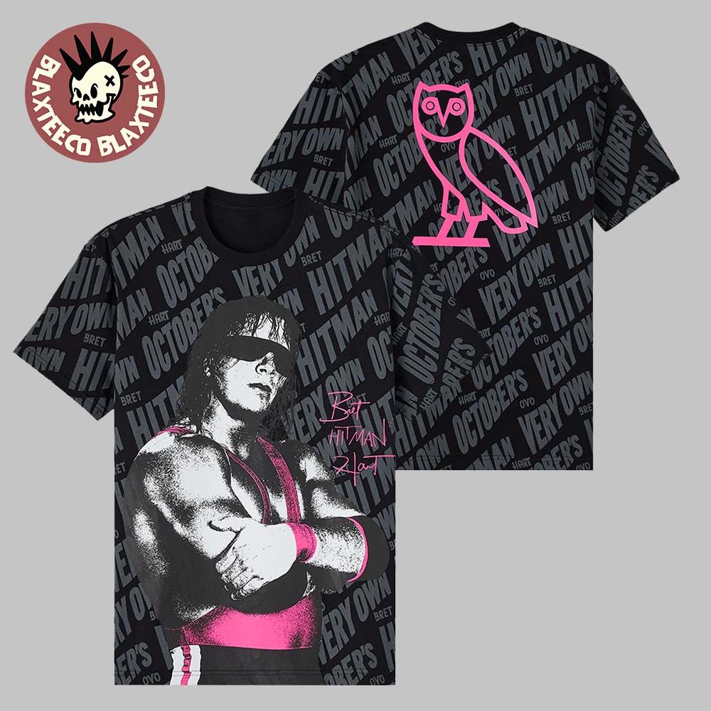 Drake OVO X WWE Collection Bret The Hitman Hart T-Shirt Drake OVO X WWE Collection Bret The Hitman Hart T-Shirt