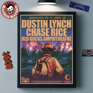 Dustin Lynch And Chase Rice Live At Red Rocks Amphitheatre On April 22 2026 In Morrison Colorado Decor Poster Canvas