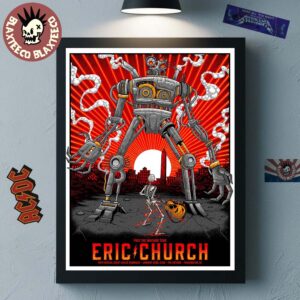 Eric Church Washington DC 2026 Night 1 Venue Poster Free The Machine Tour At The Anthem On January 22 2026 Decor Poster Canvas