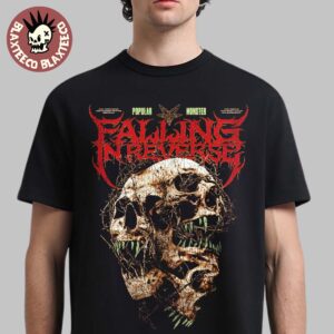 Falling In Reverse Merch Popular Monster Triple Skull T-Shirt