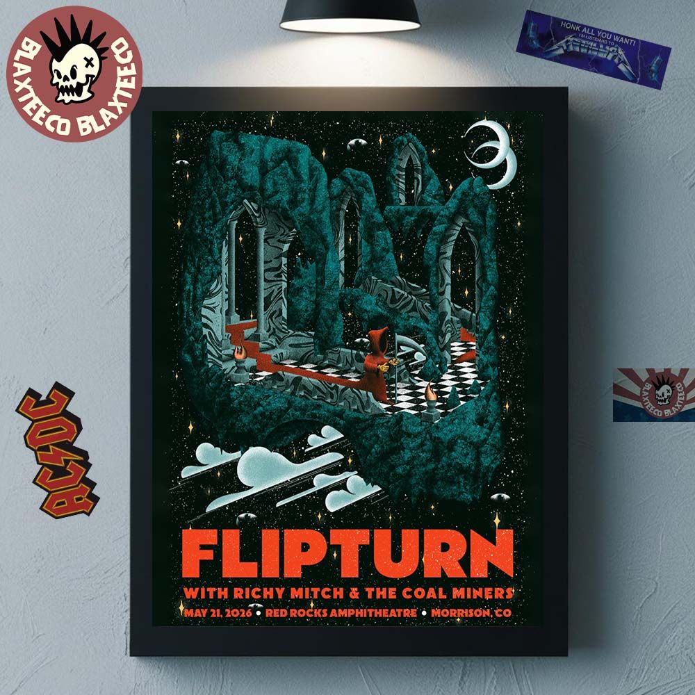 Flipturn Morrison Colorado 2026 Event Poster At Red Rocks Amphitheatre On May 21 2026 Home Decor Poster Canvas