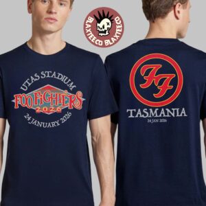 Foo Fighters Australia Tasmania 2026 Venue Merch Tee At Utas Stadium On 24 January 2026 Big Logo T-Shirt