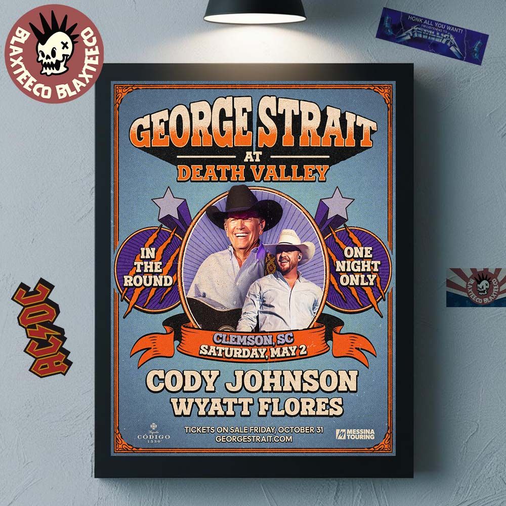George Strait At Death Valley Stadium Stage 2026 In Clemson South Carolina On May 2 2026 In The Round One Night Only Home Decor Poster Canvas