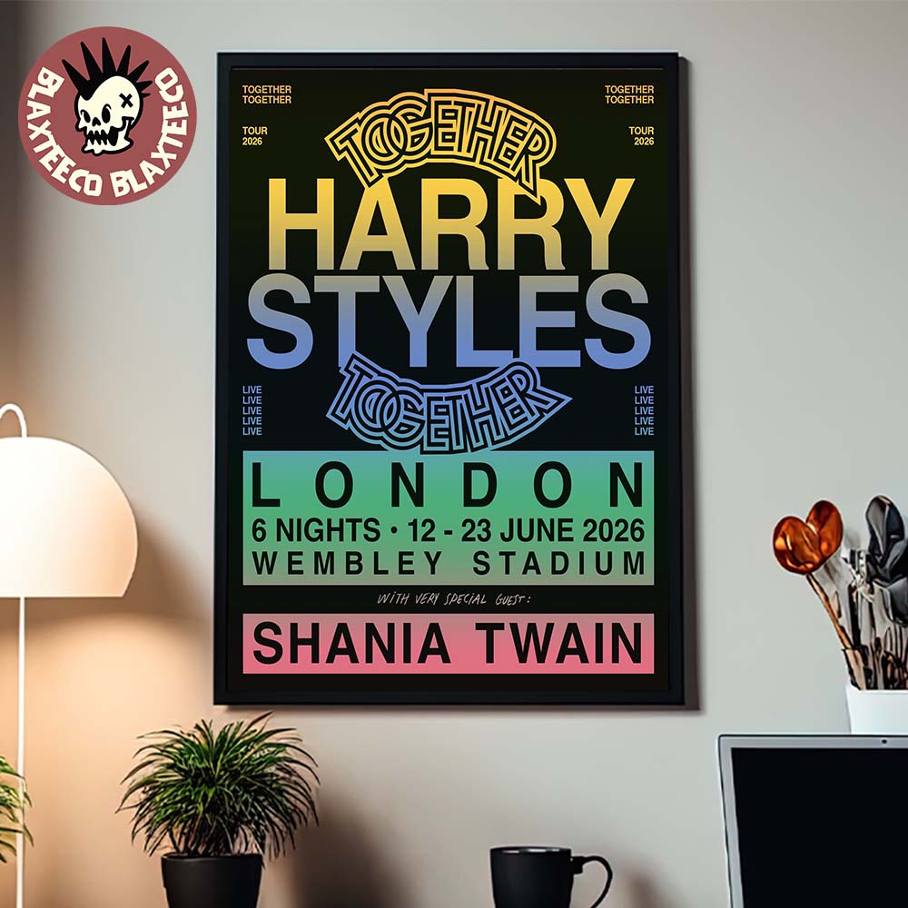 Harry Styles Together Together Tour 2026 London UK At Wembley Stadium From 12 To 23 June 2026 Poster Canvas Harry Styles Together Together Tour 2026 London UK At Wembley Stadium From 12 To 23 June 2026 Poster Canvas
