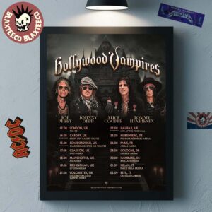 Hollywood Vampires UK And Europe 2026 Tour Schedule Dates Decor Poster Canvas