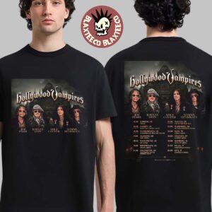 Hollywood Vampires UK And Europe 2026 Tour Schedule Dates Two Sided T-Shirt