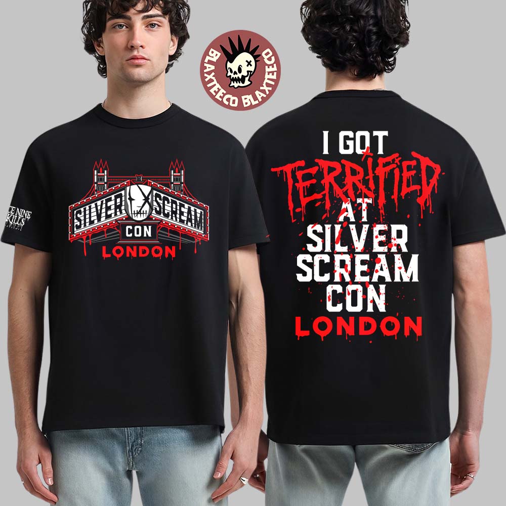 Ice Nine Kills Silver Scream Con London 2025 Event Tee I Got Terrified T-Shirt Ice Nine Kills Silver Scream Con London 2025 Event Tee I Got Terrified T-Shirt