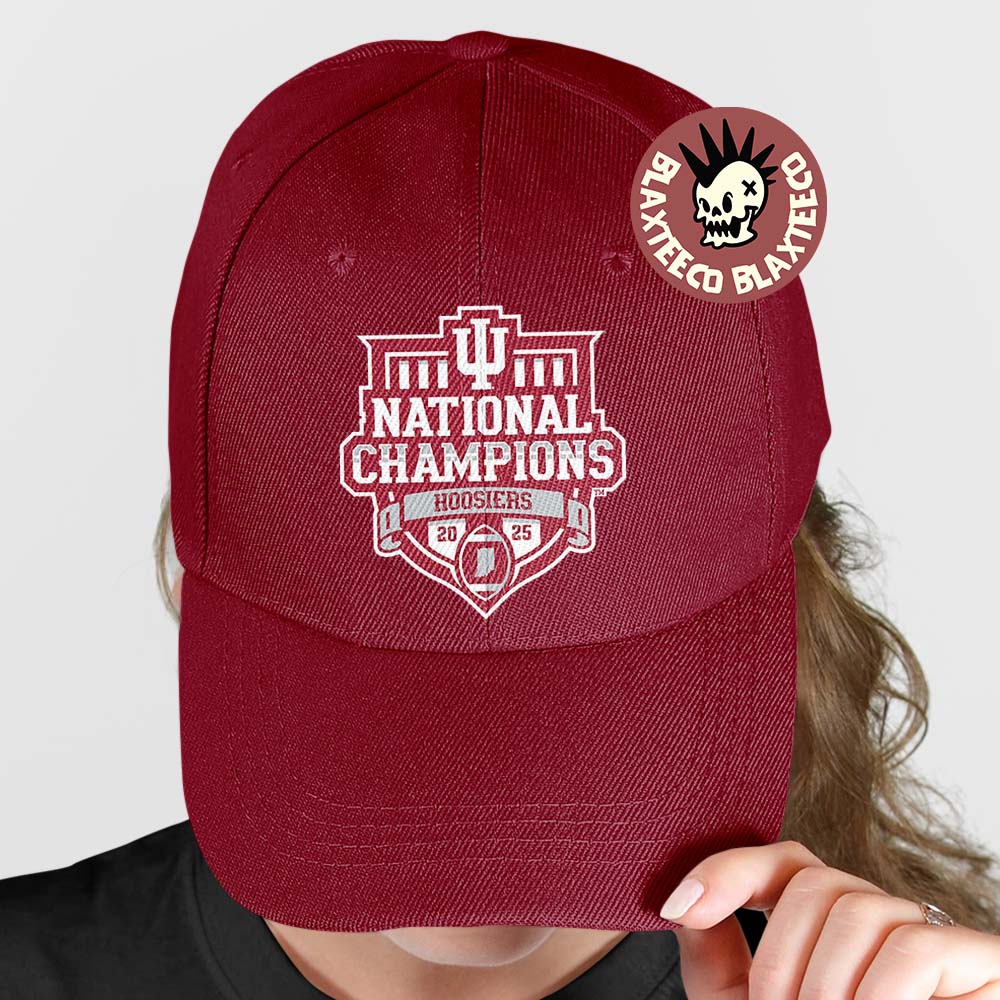 Indiana Hoosiers 2025 2026 CFP National Champions Shield Logo Classic Cap Hat Snapback Indiana Hoosiers 2025 2026 CFP National Champions Shield Logo Classic Cap Hat Snapback