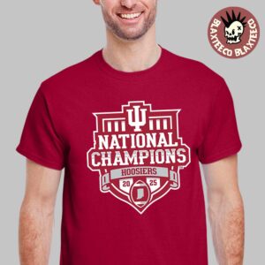 Indiana Hoosiers 2025 2026 CFP National Champions Shield Logo T-Shirt