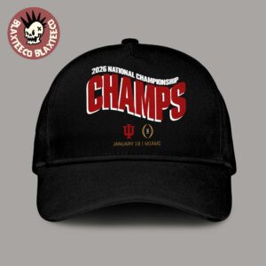 Indiana Hoosiers 2026 National Championship Champions In Miami On January 19 2026 Champs Logo Classic Cap Hat Snapback