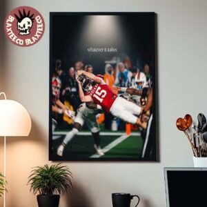 Indiana Hoosiers Fernando Mendoza CFP 2026 National Champions Whatever It Takes Decor Poster Canvas