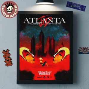 JID Atlanta 2025 Show Poster At Coca Cola Roxy On December 19 2025 God Does Like Paradise Tour Decor Poster Canvas