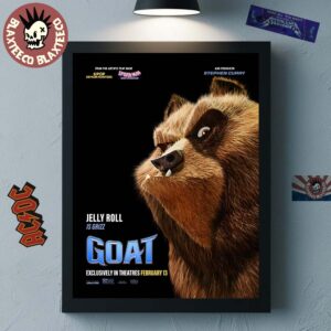 Jelly Roll Is Grizz Goat Movie Character Poster Exclusively In Theatres On February 13 2026 Home Decor Poster Canvas