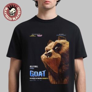 Jelly Roll Is Grizz Goat Movie Character Poster Exclusively In Theatres On February 13 2026 T-Shirt