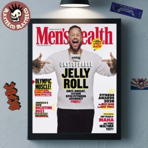 Jelly Roll On The Cover Of Mens Health Magazine 2026 Exclusive Unstoppable Jelly Roll Home Decor Poster Canvas