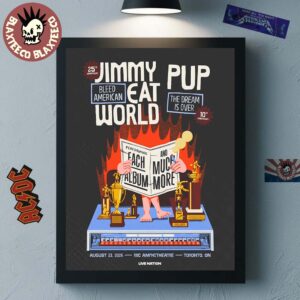 Jimmy Eat World Celebrate 25th Anniversary Of Bleed American Live At RBC Amphitheatre In Toronto Ontario On August 23 2026 Decor Poster Canvas