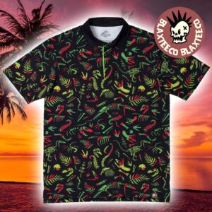 Jurassic Park Fossil Records All Day Polo Shirt