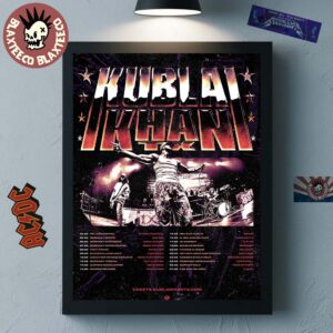 Kublai Khan TX EU And UK Summer 2026 Tour Schedule Dates Home Decor Poster Canvas