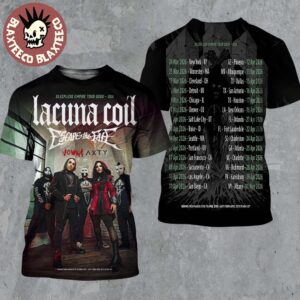 Lacuna Coil Sleepless Empire Tour 2026 North America Schedule Dates Two Sided All Over Print Shirt