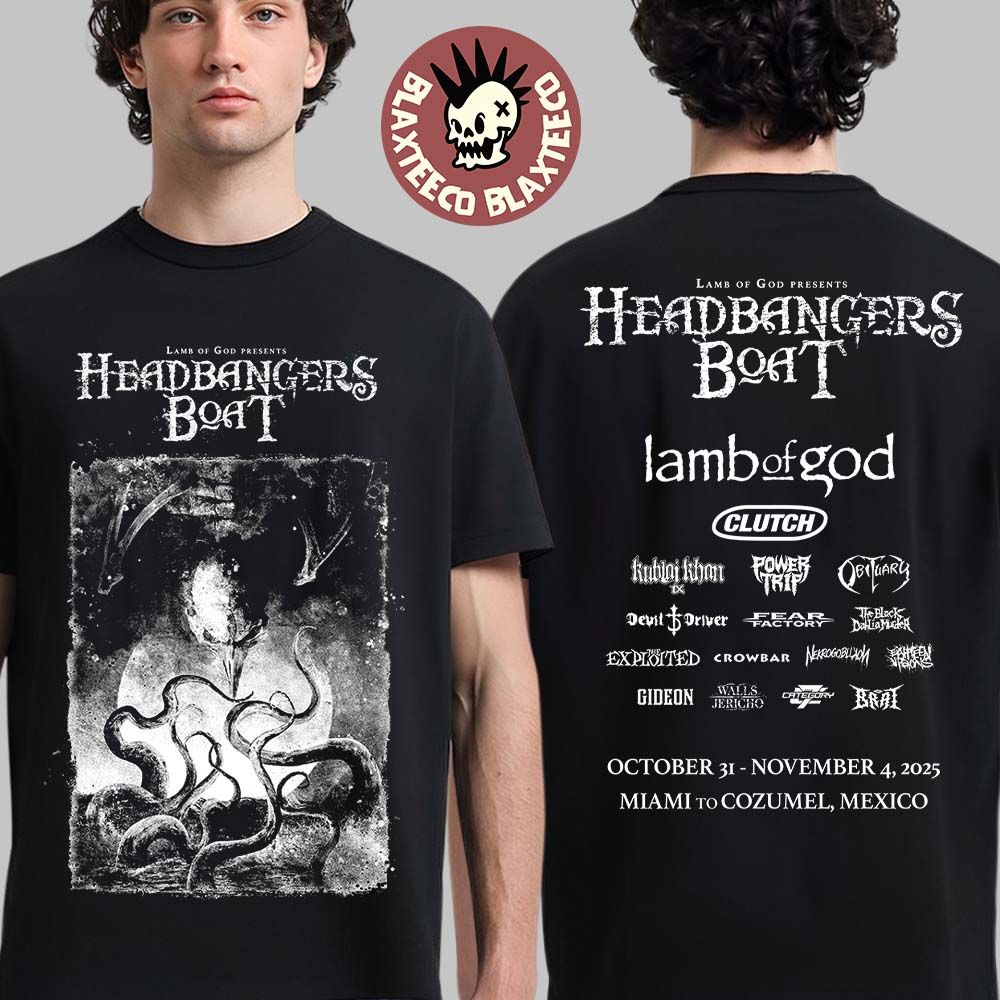 Lamb Of God Headbangers Boat Cruise Collection 2025 HiCon Lineup T-Shirt Lamb Of God Headbangers Boat Cruise Collection 2025 HiCon Lineup T-Shirt