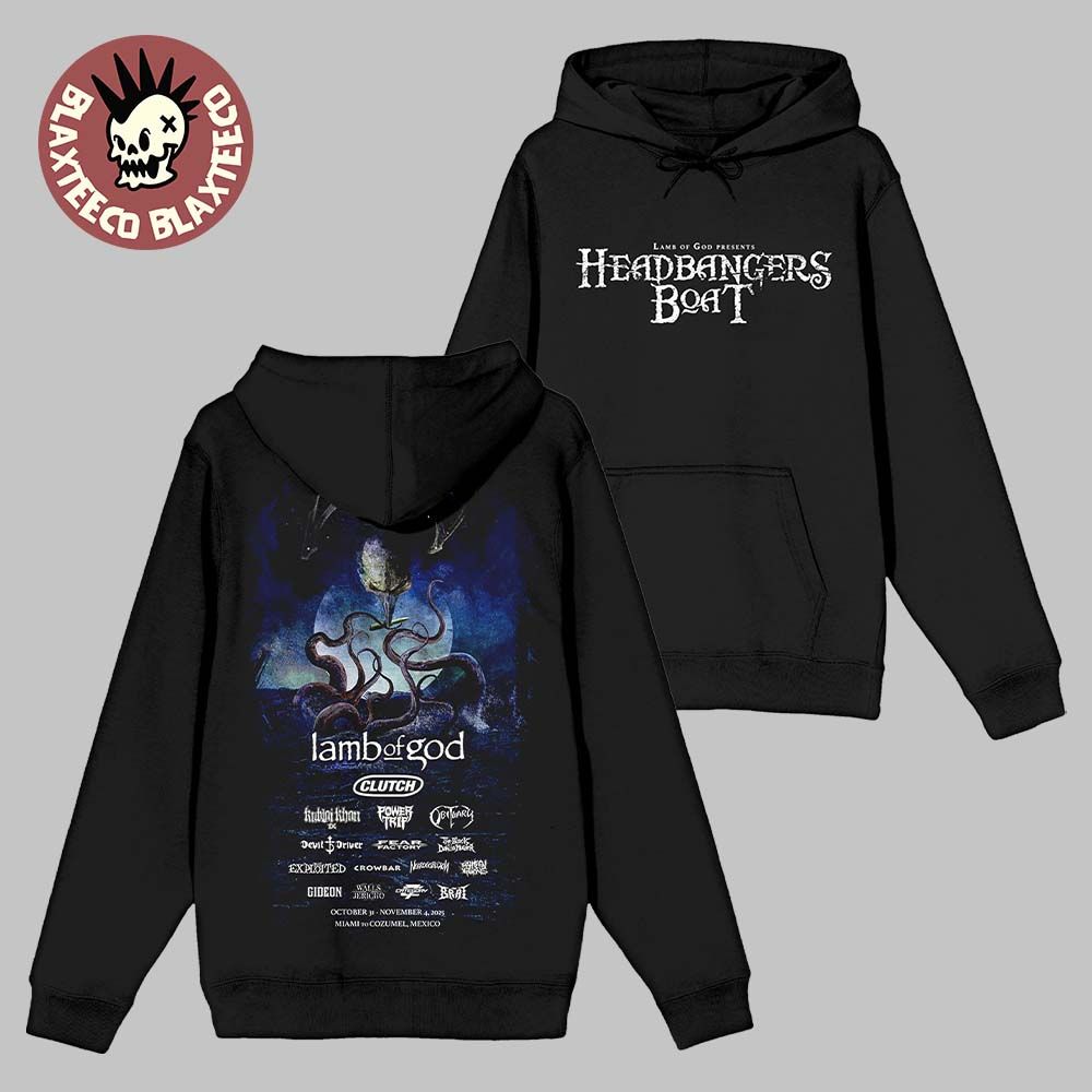 Lamb Of God Headbangers Boat Cruise Collection 2025 Lineup Hoodie Lamb Of God Headbangers Boat Cruise Collection 2025 Lineup Hoodie