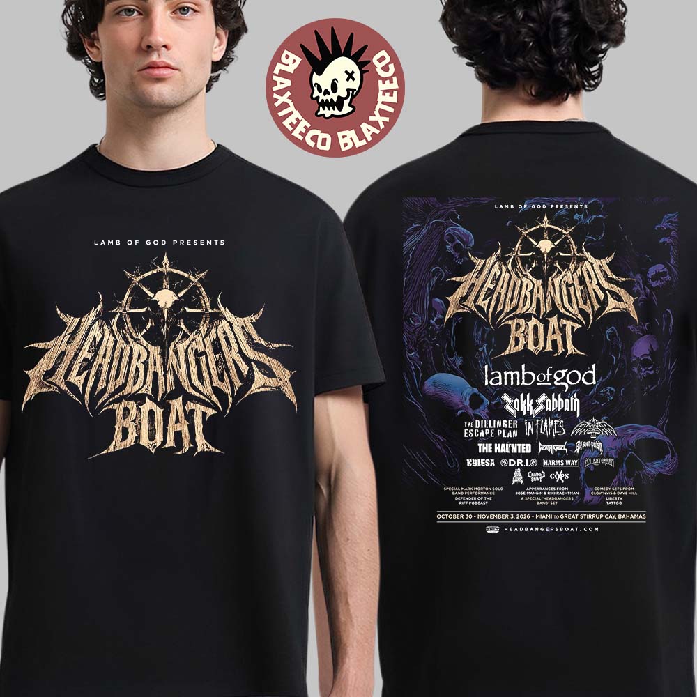 Lamb of God presents Headbangers Boat 2026 Lineup For Shows In Miami To Great Stirrup Cay Bahamas From October 30 To November 3 2026 T-Shirt Lamb of God presents Headbangers Boat 2026 Lineup For Shows In Miami To Great Stirrup Cay Bahamas From October 30 To November 3 2026 T-Shirt