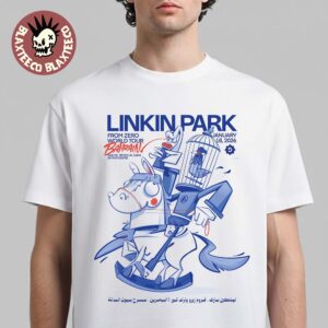 Linkin Park From Zero World Tour Sakhir Bahrain 2026 Venue Poster At Beyon Al Dana Amphitheatre On January 18 2026 T-Shirt