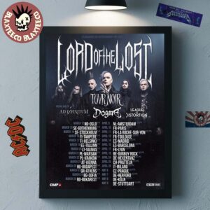 Lord Of The Lost Tovr Noir Tour 2026 Europe Schedule City Dates With Supporters Lineup Poster Canvas