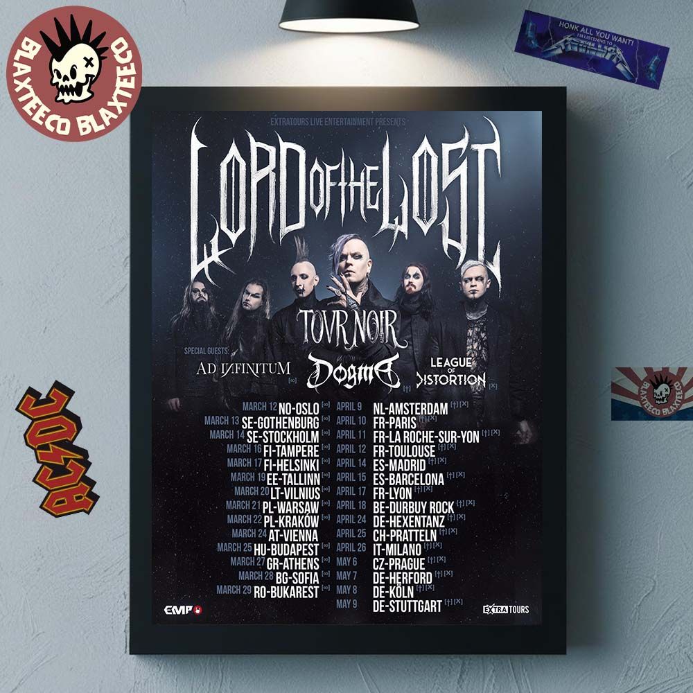 Lord Of The Lost Tovr Noir Tour 2026 Europe Schedule City Dates With Supporters Lineup Poster Canvas Lord Of The Lost Tovr Noir Tour 2026 Europe Schedule City Dates With Supporters Lineup Poster Canvas