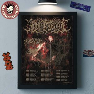 Lorna Shore North America 2026 Tour Schedule Dates With Paleface Swiss And Sign Of The Swarm Home Decor Poster Canvas