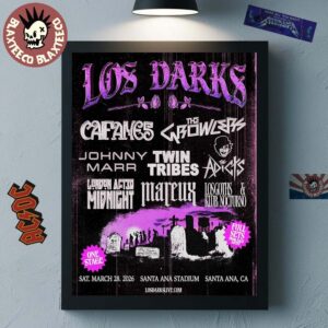 Los Dark Festival 2026 Full Lineup Live In Santa Ana California 2026 At Santa Ana Stadium On March 28 2026 Home Decor Poster Canvas