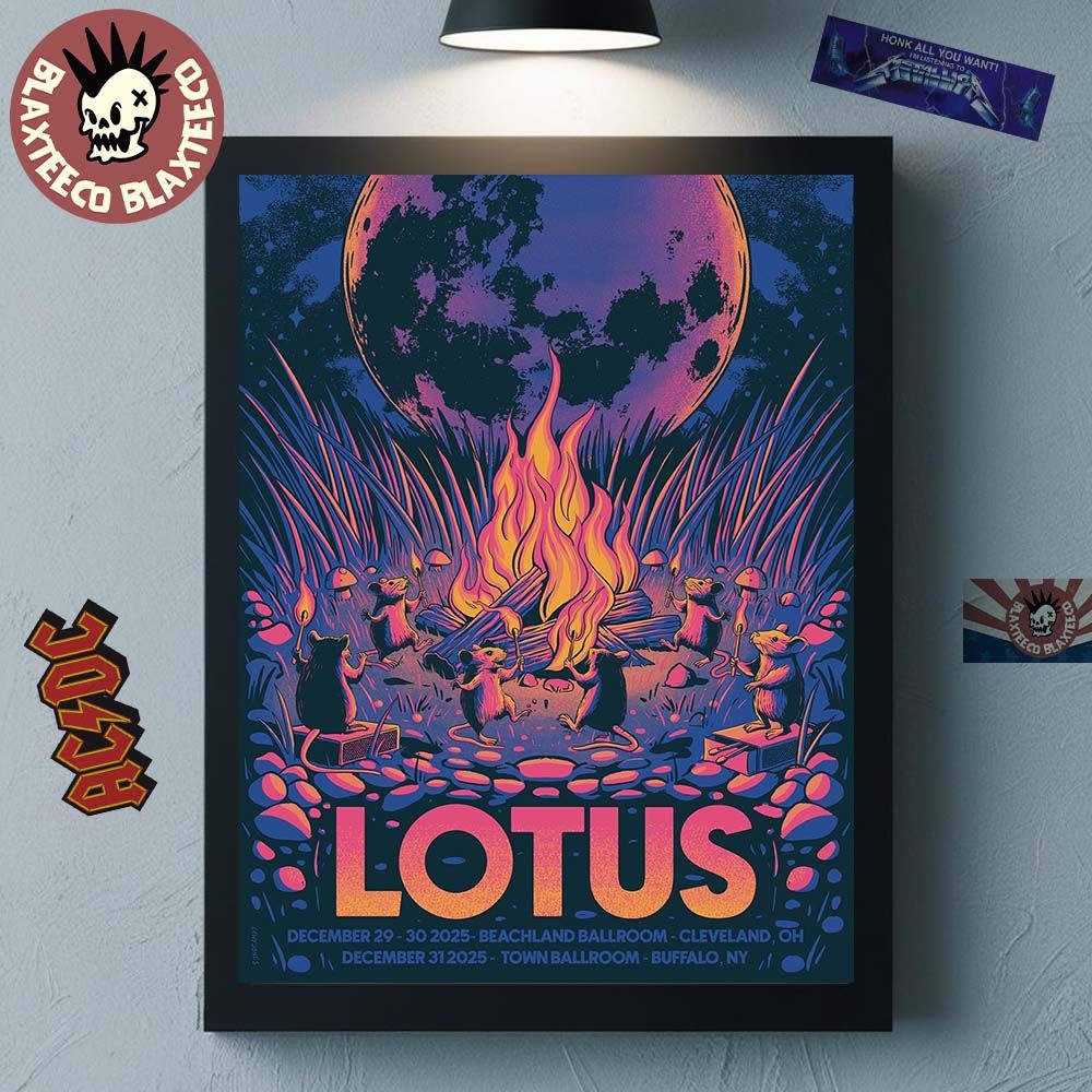 Lotus New Years Shows 2025 Poster In Cleveland Ohio At Beachland Ballroom On December 29 30 And Buffalo New York At Town Ballroom On December 31 2025 Poster Canvas Lotus New Years Shows 2025 Poster In Cleveland Ohio At Beachland Ballroom On December 29 30 And Buffalo New York At Town Ballroom On December 31 2025 Poster Canvas