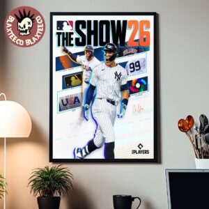 MLB The Show 26 Aaron Judge From New York Yankees Cover Athlete Home Decor Poster Canvas