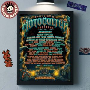 Motocultor Festival 2026 Full Lineup In Carhaix France On 13 14 15 16 August 2026 Home Decor Poster Canvas