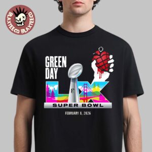 NFL Super Bowl LX 2026 X Green Day Opening Show On Feb 8 2026 Logo T-Shirt