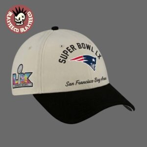 New England Patriots 2025 NFL AFC Champions Super Bowl LX Bound Two Tone Adjustable Hat Cap Snapback