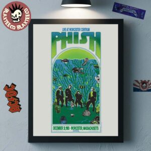 Phish New Year’s Eve 1993 Live At Worcester Centrum Merch Poster Canvas