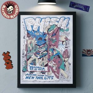 Phish New Years Run 2025 Second Limited Edition Event Poster In New York City At Madison Square Garden On December 28 31 2025 By Darren Shaddick Poster Canvas