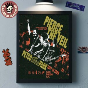 Pierce The Veil I Can’t Hear You World Tour 2026 San Diego California At Petco Park On September 12 2026 Home Decor Poster Canvas